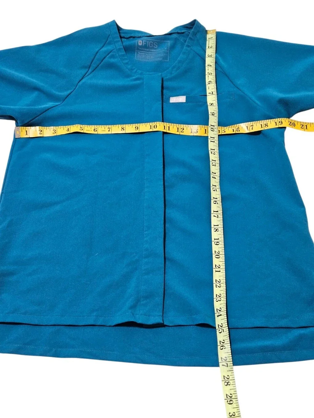 Figs Tela Top Pacific Blue Scrub Top Womens Technical Collection